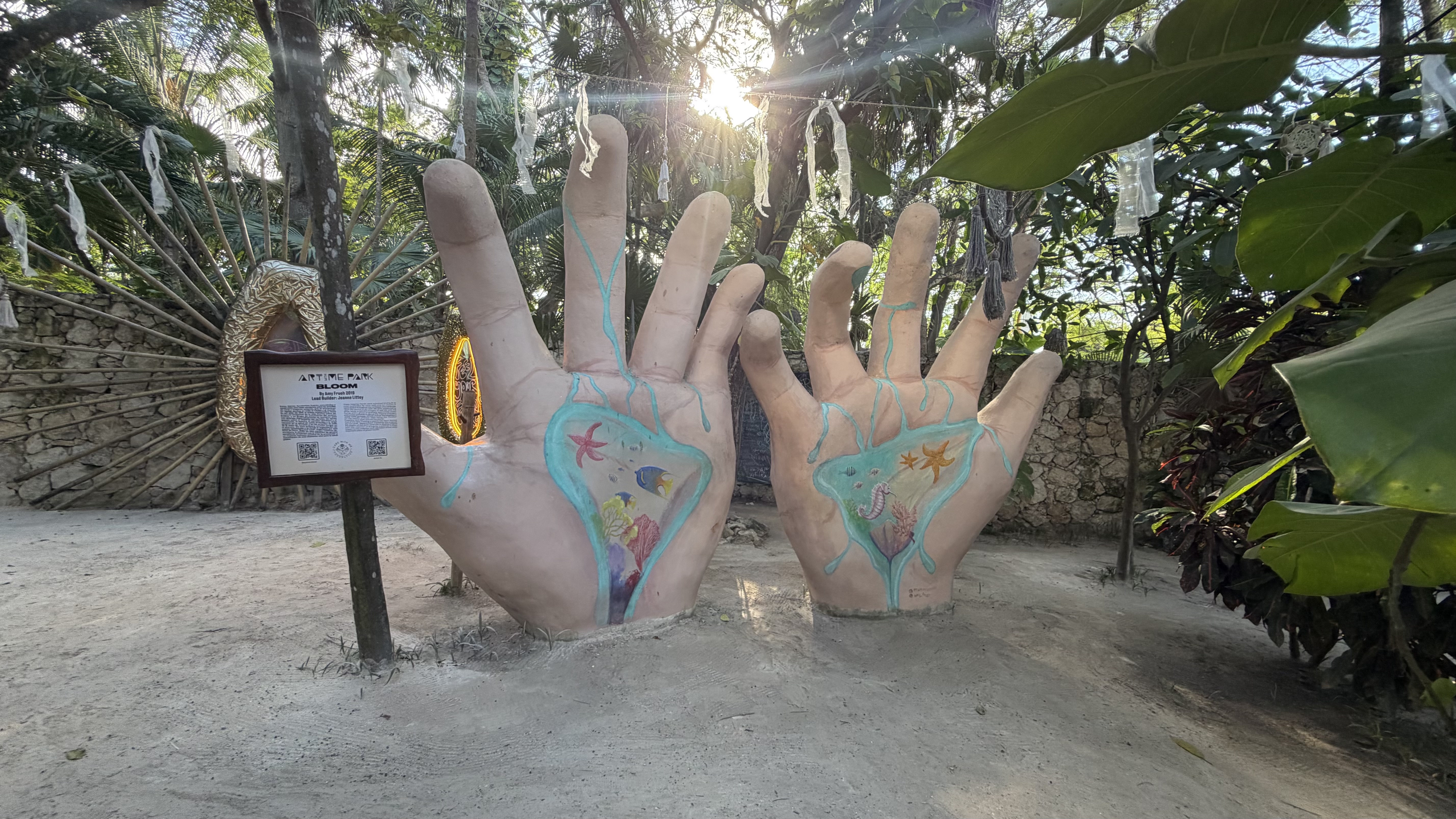 Sculpture in a Tulum jungle art park