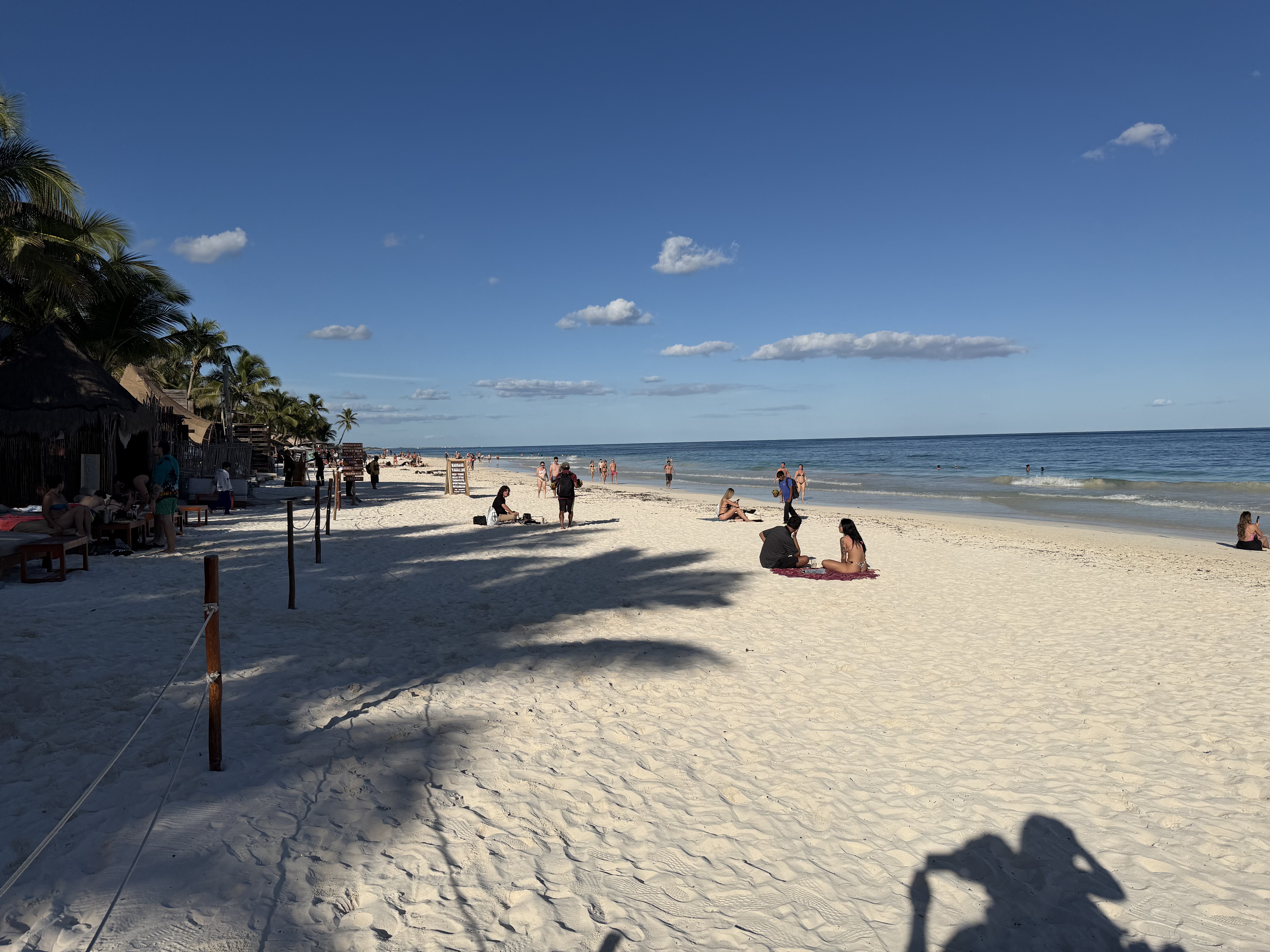 White-sand Caribbean beach near La Veleta, Tulum