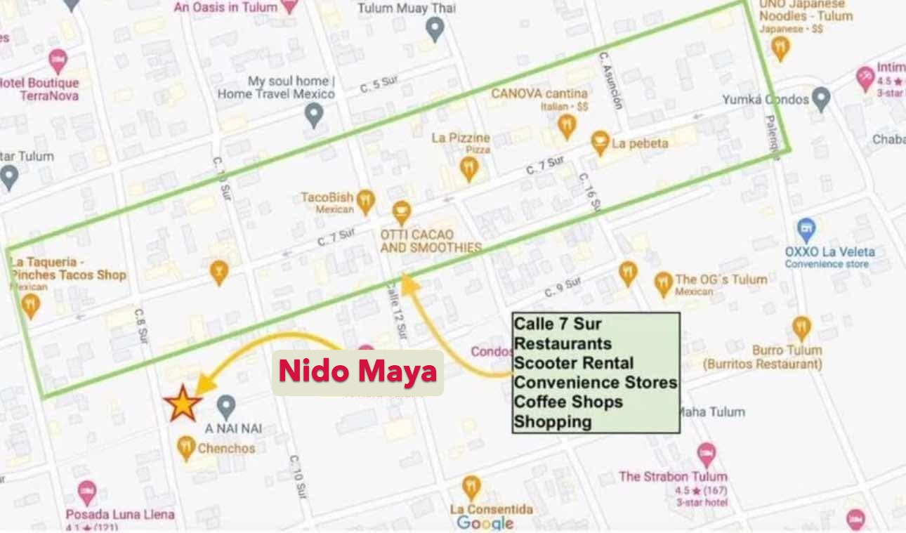 Nido Maya Location Map Tulum
