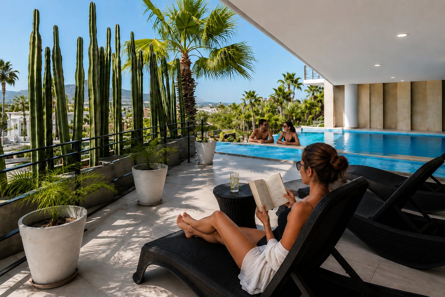 Pedregal Towers infinity pool overlooking Cabo San Lucas