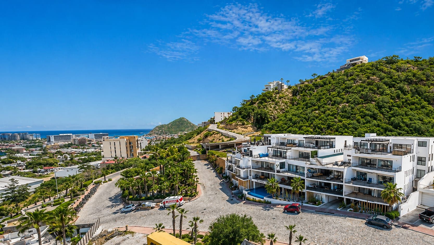 Pedregal Towers on the hillside, Cabo San Lucas