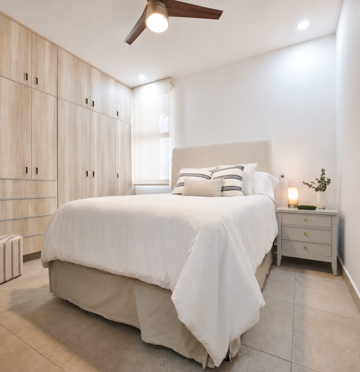 Third bedroom with queen bed and built-in wardrobes