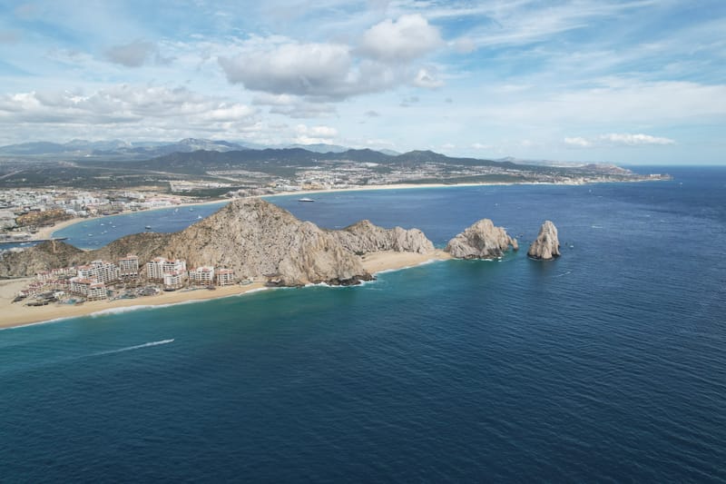 Lands End Pacific side — the view most tourists never see, five minutes by boat from Cabo San Lucas Marina