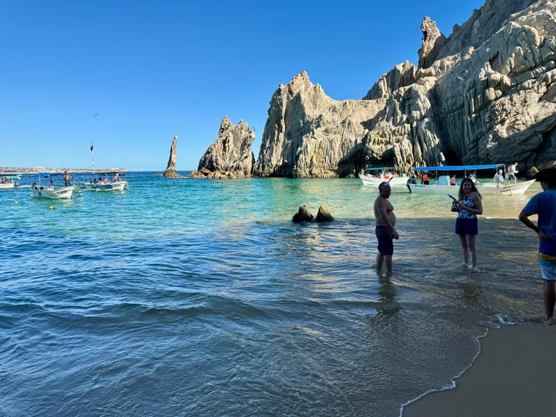 Lovers Beach at Lands End — a day-trip boat ride from downtown Cabo San Lucas near our vacation rental
