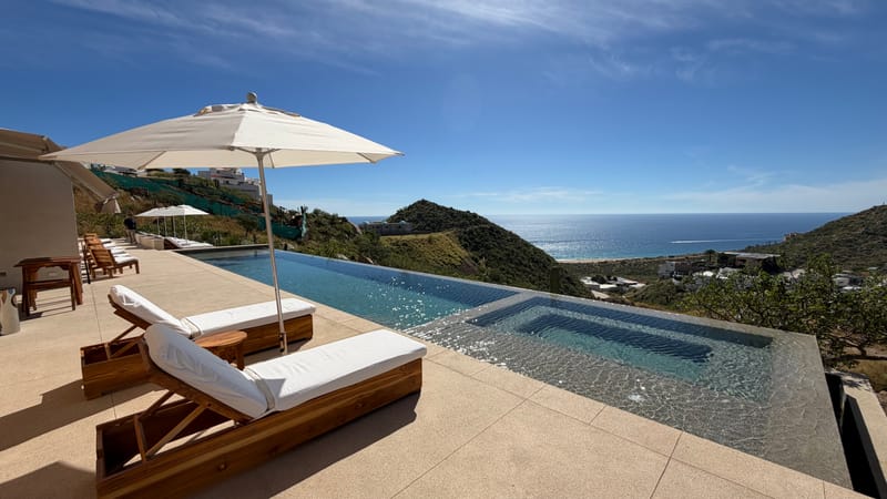 The Pedregal Mountain Club — spa, restaurant, and community amenity a short walk from our Cabo vacation rental