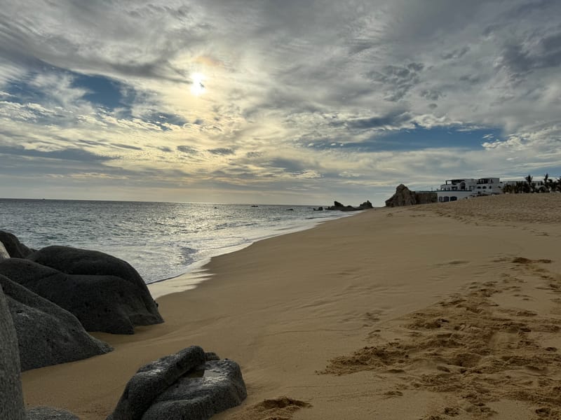 Pedregal private beach on a normal Tuesday — Cabo San Lucas vacation home guests have full access