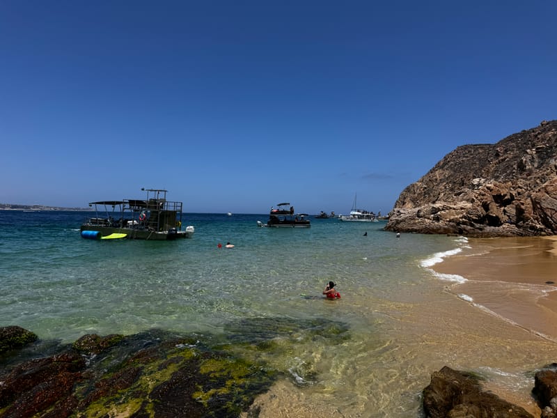 Pelican Beach on the Pacific side — a hidden Cabo San Lucas Airbnb-favorite for guests who want no crowds
