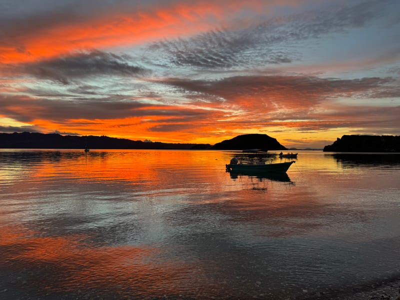 Sunrise in Mulegé — an overnight road trip from our Cabo San Lucas Airbnb